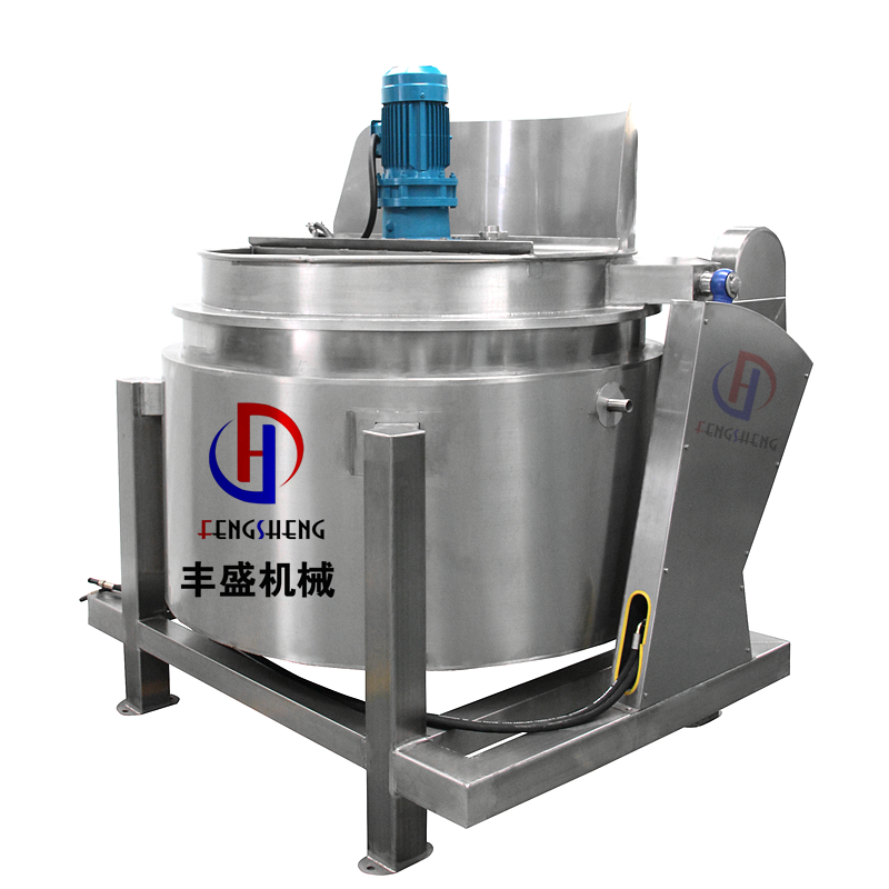 自动翻筐出料带搅拌卤煮锅