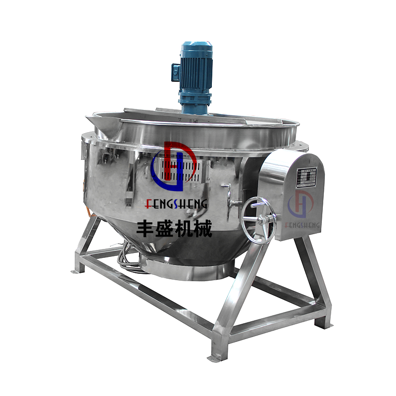 天然气煮粥夹层锅 燃气式搅拌夹层锅